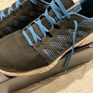 Reebok Black and Blue Sneakers with Breathable Mesh